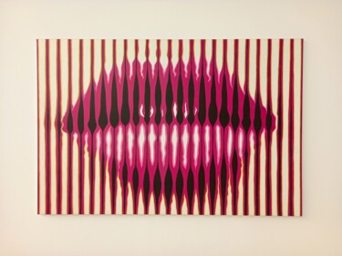 Peinture intitulée "Optic Bardot bouche" par Jacopo Rossi, Œuvre d'art originale, Acrylique