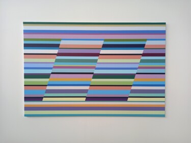 Schilderij getiteld "Background's Stripes" door Jacopo Rossi, Origineel Kunstwerk, Acryl