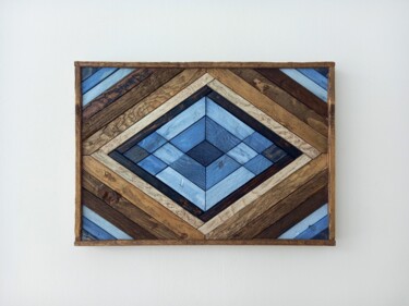 Design titled "Blue Diamond Wood" by Jacopo Rossi, Original Artwork, Table art