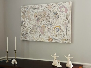 Peinture intitulée "White" par Jose Acosta, Œuvre d'art originale, Acrylique Monté sur Châssis en bois