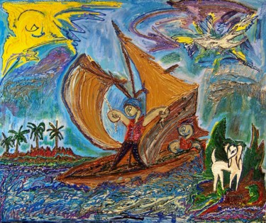 Painting titled "voyage.jpg" by Jose Acosta, Original Artwork
