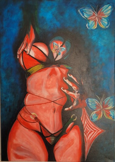 Malerei mit dem Titel "Perfect body, origi…" von Jacot Cristian, Original-Kunstwerk, Acryl