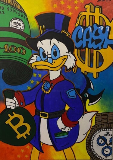 Pintura titulada "70x40 cm Scroodge M…" por Jacot Cristian, Obra de arte original, Acrílico