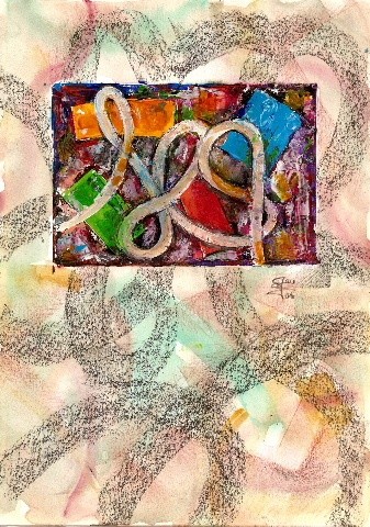 Peinture intitulée "La corde." par Jacques Copau, Œuvre d'art originale, Huile