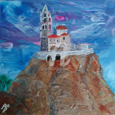 Painting titled "LE DYKE" by Peintre-Encauste Aiguaviva Jacqueline, Original Artwork, Encaustic