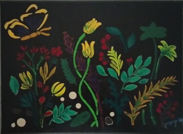Peinture intitulée "Papillon" par Jacqueline Chatelain, Œuvre d'art originale, Acrylique Monté sur Châssis en bois
