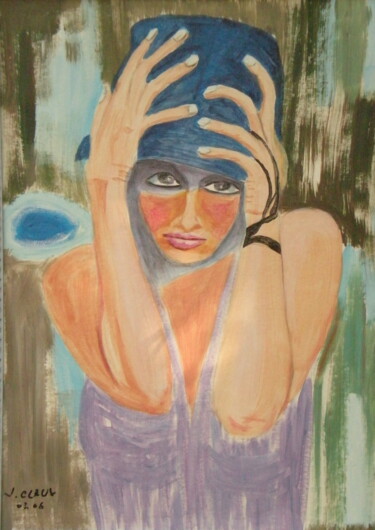 Картина под названием "Prise de tête" - Jacqueline Claux (Jaklinclo), Подлинное произведение искусства, Акрил