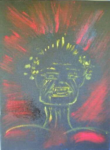 Peinture intitulée "La colère" par Jacqueline Claux (Jaklinclo), Œuvre d'art originale, Huile