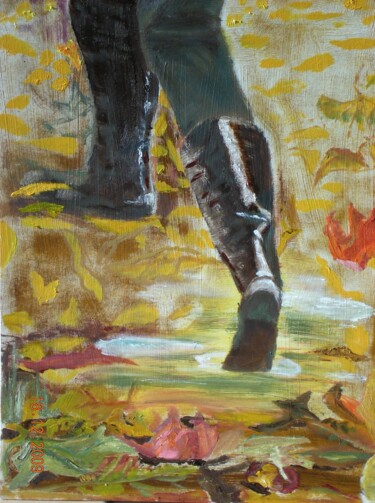 Malerei mit dem Titel "Automne" von Jacqueline Claux (Jaklinclo), Original-Kunstwerk, Öl