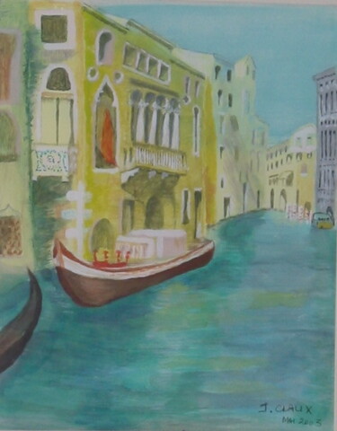 「Venise」というタイトルの絵画 Jacqueline Claux (Jaklinclo)によって, オリジナルのアートワーク, 水彩画