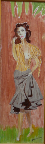 Painting titled "AVA GALA" by Jacqueline Claux (Jaklinclo), Original Artwork, Acrylic