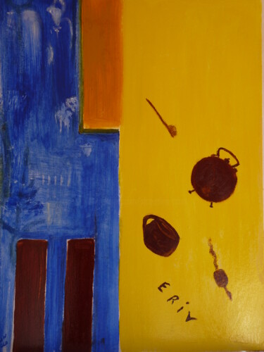 Painting titled "Viré" by Jacqueline Claux (Jaklinclo), Original Artwork, Oil Mounted on Cardboard