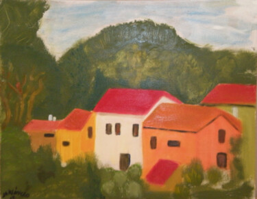 Malerei mit dem Titel "pyrenees-orientales" von Jacqueline Claux (Jaklinclo), Original-Kunstwerk, Öl