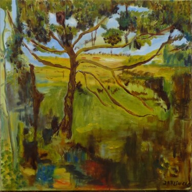 Peinture intitulée "l'arbre" par Jacqueline Claux (Jaklinclo), Œuvre d'art originale, Huile