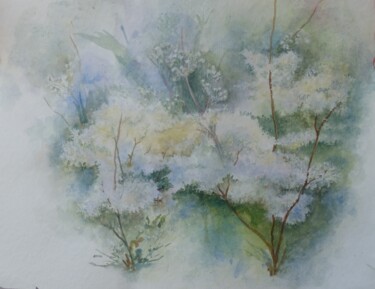 Peinture intitulée "fleurs des champs" par Jacqueline De Ro, Œuvre d'art originale, Aquarelle