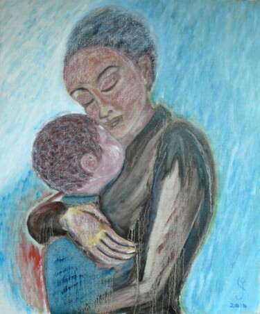 Peinture intitulée "Joséphine maman" par Jacqueline De Coninck, Œuvre d'art originale, Huile