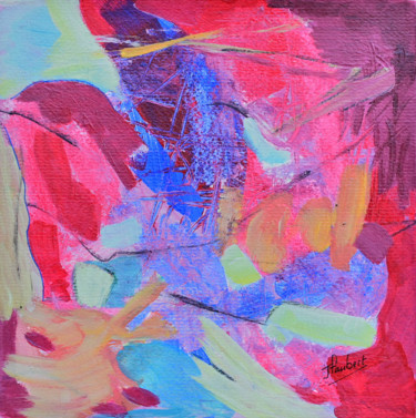 Pittura intitolato "Rouge-gorge" da Jacqueline Faubert, Opera d'arte originale, Acrilico