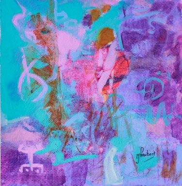 Peinture intitulée "Blue purple" par Jacqueline Faubert, Œuvre d'art originale, Acrylique