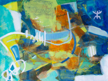 Amazonie Painting titled "Amazonie" by Jacqueline Faubert, Original Art, Acrylic