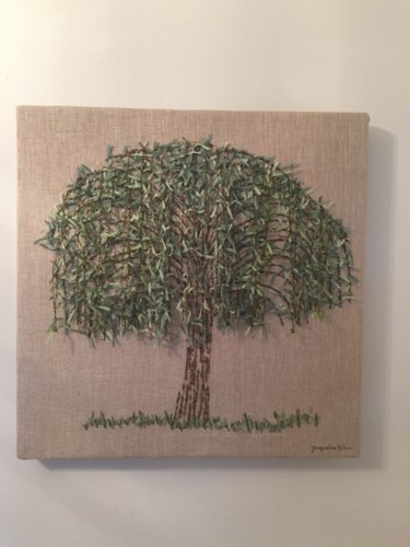 Textielkunst getiteld "Willow Tree" door Jacquelinejoann, Origineel Kunstwerk