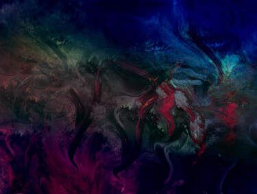 Digital Arts titled "algues-rouges-2-tab…" by Jacqueline Jouan (Dalhia), Original Artwork, Digital Painting
