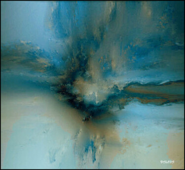 Digital Arts titled "Caprice bleu" by Jacqueline Jouan (Dalhia), Original Artwork, Digital Painting