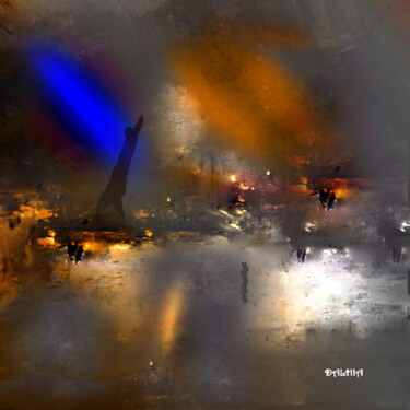 Arts numériques intitulée "quand-vit-le-nuit-d…" par Jacqueline Jouan (Dalhia), Œuvre d'art originale, Peinture numérique