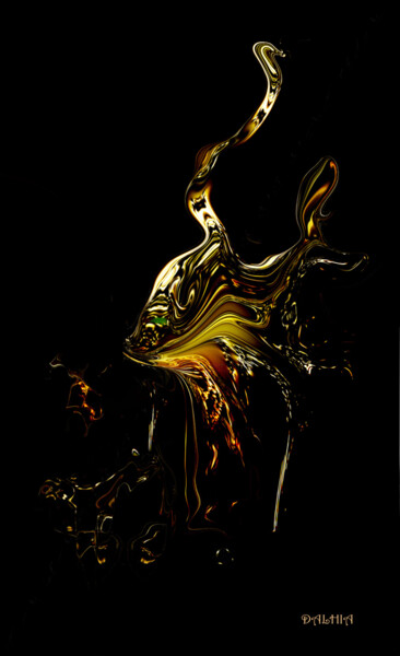 Digital Arts titled "le-poisson" by Jacqueline Jouan (Dalhia), Original Artwork, Digital Painting