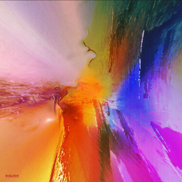Arts numériques intitulée "la-route-du-soleil-…" par Jacqueline Jouan (Dalhia), Œuvre d'art originale, Peinture numérique