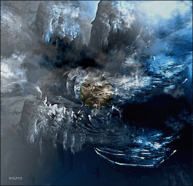 Arts numériques intitulée "les-rocs-de-la-mer-…" par Jacqueline Jouan (Dalhia), Œuvre d'art originale, Peinture numérique