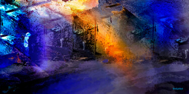 Digital Arts titled "BLUE NIGHT" by Jacqueline Jouan (Dalhia), Original Artwork, Digital Painting