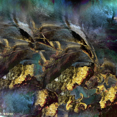 Digital Arts titled "FOND DE MER" by Jacqueline Jouan (Dalhia), Original Artwork, Digital Painting