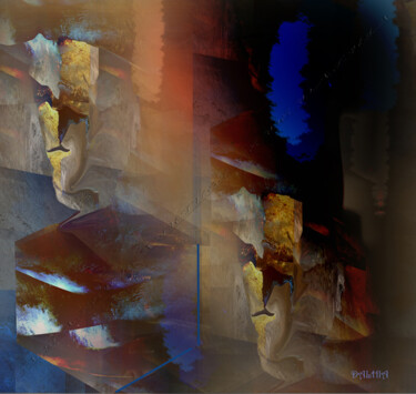 Digital Arts titled "SONGE CONTEMPORAIN" by Jacqueline Jouan (Dalhia), Original Artwork, Digital Painting