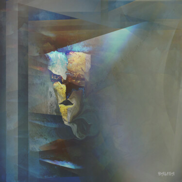 Arts numériques intitulée "Le Songe Bleu" par Jacqueline Jouan (Dalhia), Œuvre d'art originale, Peinture numérique