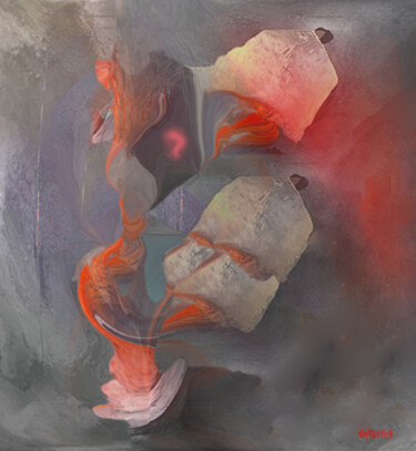 Digital Arts titled "LE PORTE BOUTEILLES" by Jacqueline Jouan (Dalhia), Original Artwork, Digital Painting