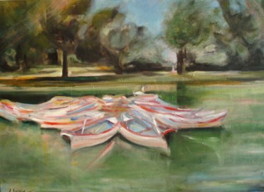 Peinture intitulée "Bois de Vincennes" par Jacqueline Jousse, Œuvre d'art originale, Huile