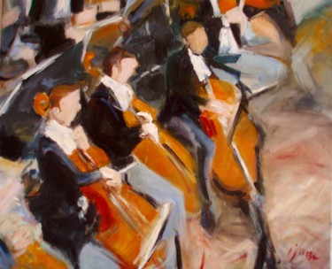 Peinture intitulée "Orchestre 2" par Jacqueline Jousse, Œuvre d'art originale, Huile