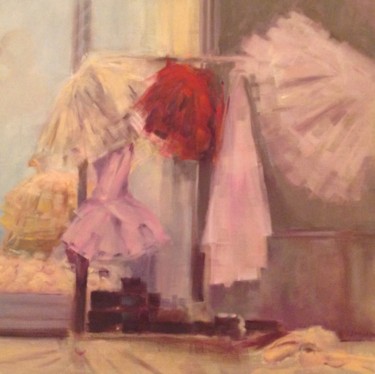 Painting titled "Coulisses de l'Opér…" by Jacqueline Jousse, Original Artwork, Oil