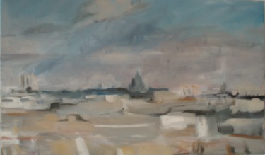 Peinture intitulée "Montmartre 2" par Jacqueline Jousse, Œuvre d'art originale, Huile