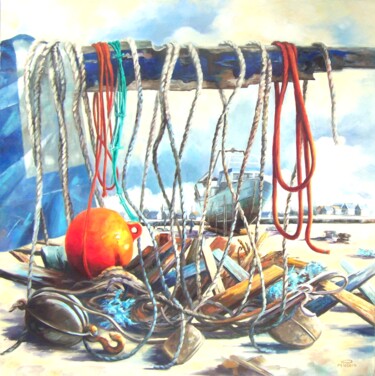 Malerei mit dem Titel "Carénage" von Jacqueline Pasero, Original-Kunstwerk, Öl