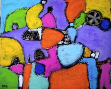 Painting titled "AFRICAN DREAM" by Jacqueline Pizano, Original Artwork, Acrylic