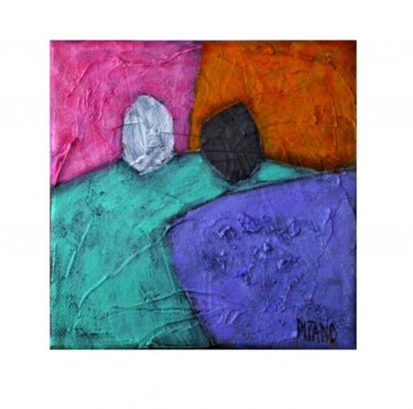 Painting titled "Lune de miel 3 -  E…" by Jacqueline Pizano, Original Artwork, Acrylic Mounted on Wood Stretcher frame