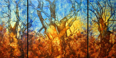 "Esprit de la forêt" başlıklı Tablo Jacqueline Reynier tarafından, Orijinal sanat, Petrol