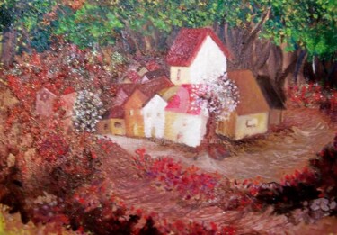 Painting titled "LA CLAIRIERE" by Jacqueline Sarah Uzan, Original Artwork, Other