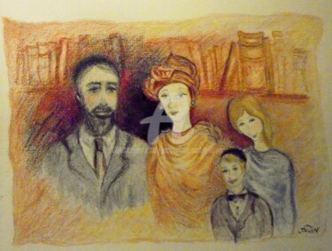 Dessin intitulée "BAR MITSVA" par Jacqueline Sarah Uzan, Œuvre d'art originale, Pastel