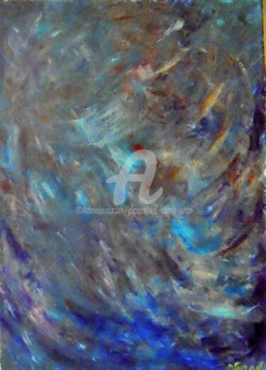 Painting titled "EMOTION" by Jacqueline Sarah Uzan, Original Artwork, Oil