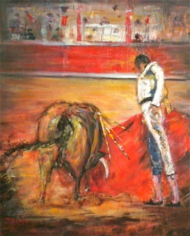 Malerei mit dem Titel "Derechazos" von Jacqueline Baby, Original-Kunstwerk, Acryl