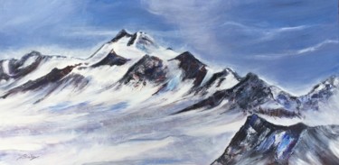 Pittura intitolato "Montagne Wildspitze" da Jacqueline Baby, Opera d'arte originale, Acrilico Montato su Telaio per barella…
