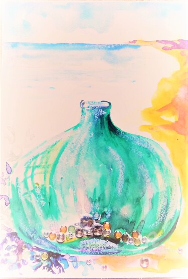 Peinture intitulée "Laisse-de-mer.jpg" par Jacqueline Klocke, Œuvre d'art originale, Aquarelle