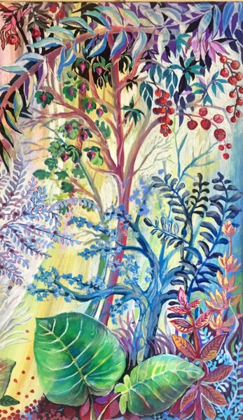 제목이 "Jungle2"인 미술작품 Jacqueline Klocke로, 원작, 아크릴 나무 들것 프레임에 장착됨